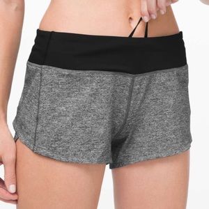 Lululemon Speed Up shorts - grey and black